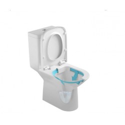 Λεκάνη Δαπέδου Gala Aris Πορσελάνης Λευκή Κατωστόμια με Καζανάκι και Κάλυμμα Soft Close